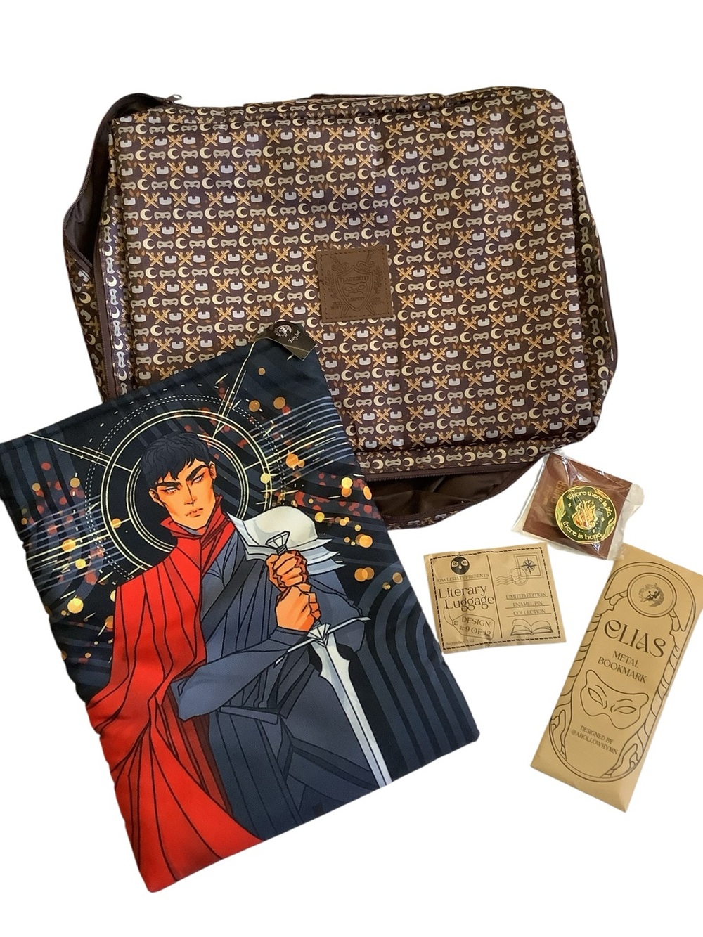 Lot Ember in the Ashes Bookish Goodies Packing Cube Bookmark Book Sleeve Pin +